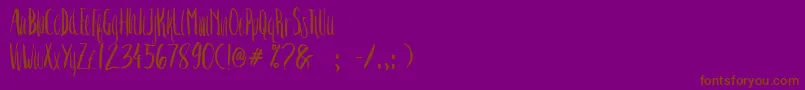 Crash One Font – Brown Fonts on Purple Background