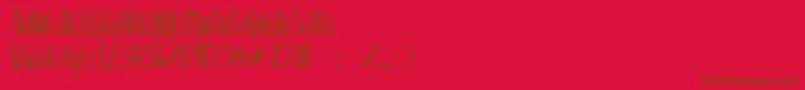 Más sobre la fuente Crash One fuente Crash One – Fuentes Marrones Sobre Fondo Rojo