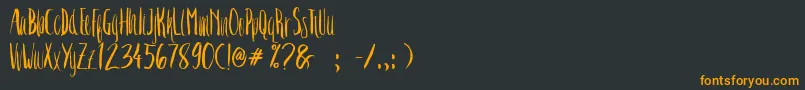 フォントCrash One – 黒い背景にオレンジの文字