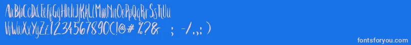 fuente Crash One – Fuentes Rosadas Sobre Fondo Azul