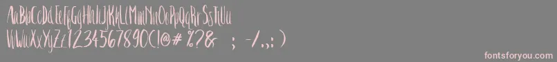 fuente Crash One – Fuentes Rosadas Sobre Fondo Gris