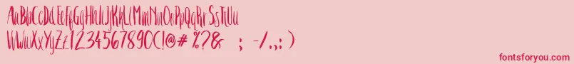 Crash One Font – Red Fonts on Pink Background