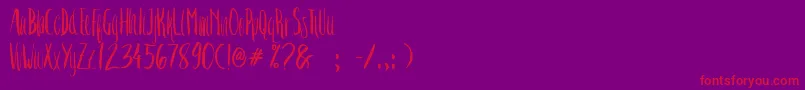 fuente Crash One – Fuentes Rojas Sobre Fondo Morado