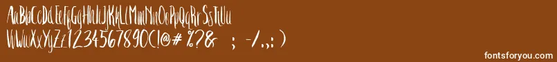 Шрифт Crash One – белые шрифты на коричневом фоне