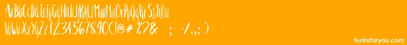 Crash One Font – White Fonts on Orange Background