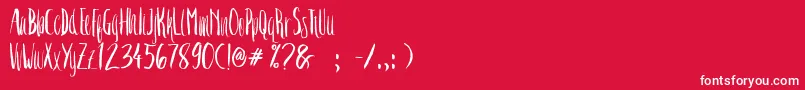 Crash One Font – White Fonts on Red Background