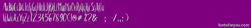 Шрифт Crash One – зелёные шрифты на фиолетовом фоне