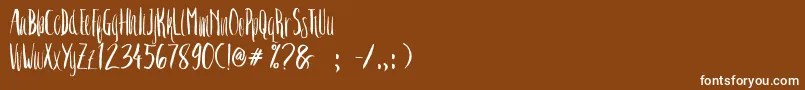 Crash One Font – White Fonts on Brown Background