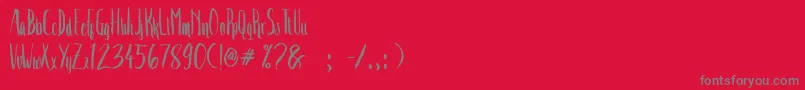 Crash Two Font – Gray Fonts on Red Background