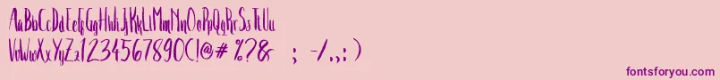 Crash Two Font – Purple Fonts on Pink Background