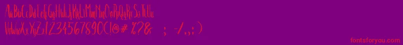 Crash Two Font – Red Fonts on Purple Background