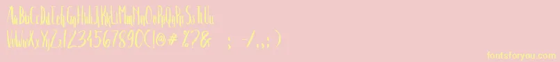 Crash Two Font – Yellow Fonts on Pink Background