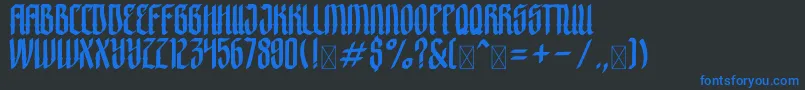 Crashburn Font – Blue Fonts on Black Background