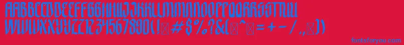 Crashburn Font – Blue Fonts on Red Background