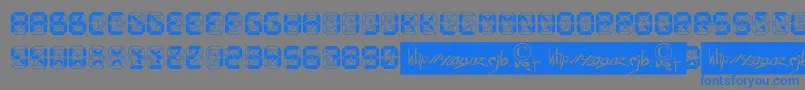 fuente Crashed Scoreboard – Fuentes Azules Sobre Fondo Gris