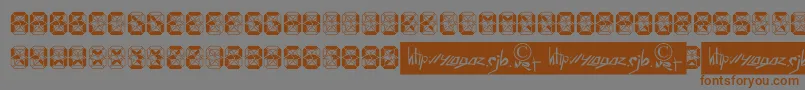 Crashed Scoreboard Font – Brown Fonts on Gray Background