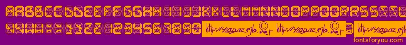 Crashed Scoreboard Font – Orange Fonts on Purple Background