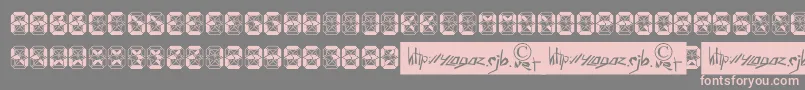 フォントCrashed Scoreboard – 灰色の背景にピンクのフォント