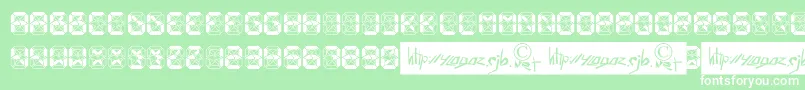 Crashed Scoreboard Font – White Fonts on Green Background