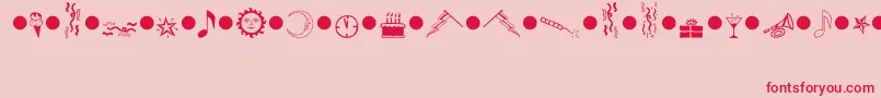 PartiesMt Font – Red Fonts on Pink Background