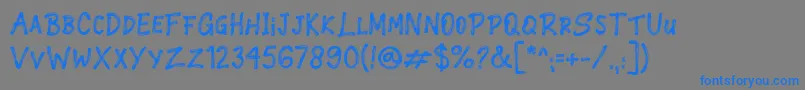 Crasher Font – Blue Fonts on Gray Background