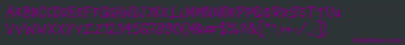フォントCrasher – 黒い背景に紫のフォント