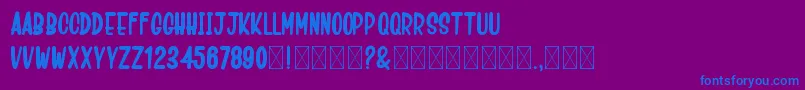 CrashMounty Font – Blue Fonts on Purple Background