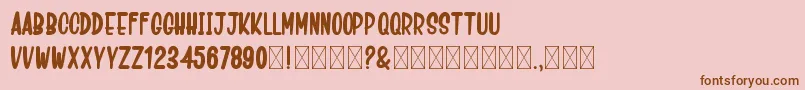 CrashMounty Font – Brown Fonts on Pink Background