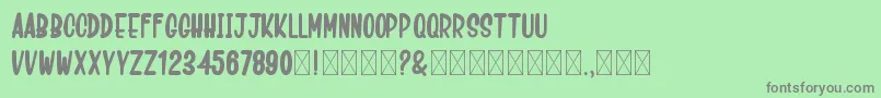 CrashMounty Font – Gray Fonts on Green Background