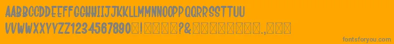 CrashMounty Font – Gray Fonts on Orange Background