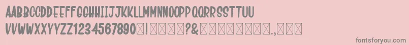 CrashMounty Font – Gray Fonts on Pink Background