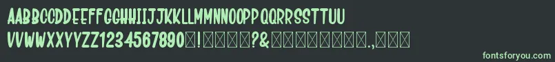 CrashMounty Font – Green Fonts on Black Background