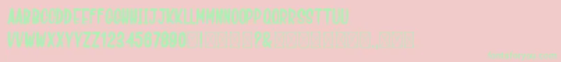 CrashMounty Font – Green Fonts on Pink Background