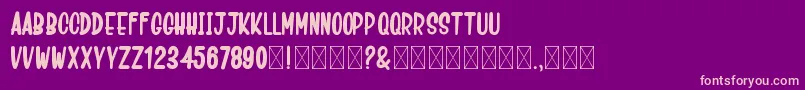 CrashMounty Font – Pink Fonts on Purple Background