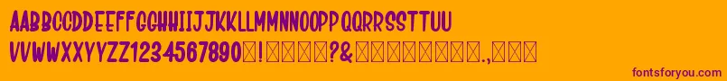 CrashMounty Font – Purple Fonts on Orange Background