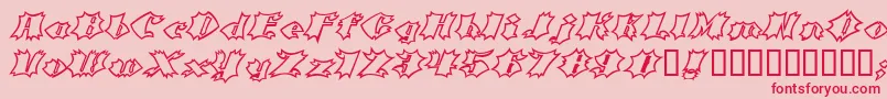 CRASO    Font – Red Fonts on Pink Background