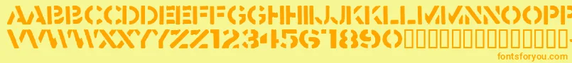 Crass Font – Orange Fonts on Yellow Background