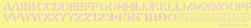 Crass Font – Pink Fonts on Yellow Background