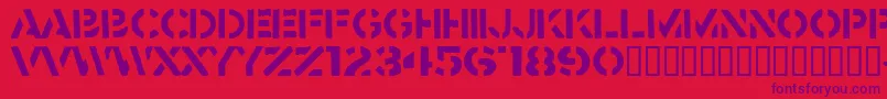 Crass Font – Purple Fonts on Red Background