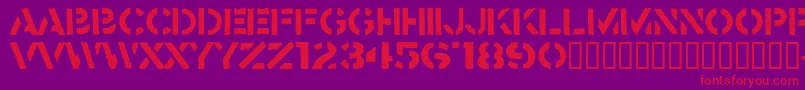 Crass Font – Red Fonts on Purple Background