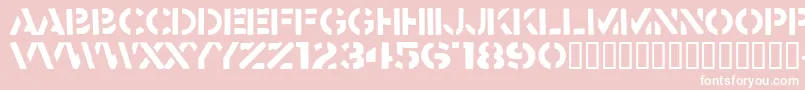 Crass-fontti – valkoiset fontit vaaleanpunaisella taustalla