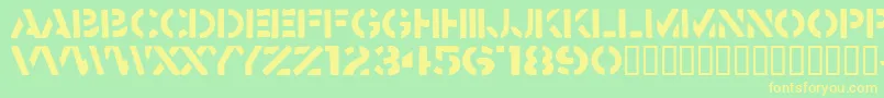 Crass-fontti – keltaiset fontit vihreällä taustalla