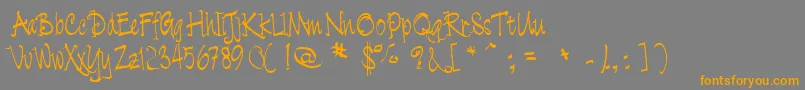 Cratch   Font – Orange Fonts on Gray Background