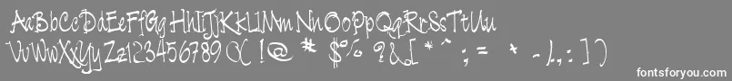 Cratch   Font – White Fonts on Gray Background