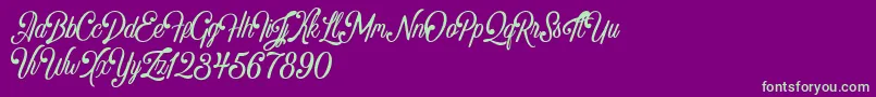 Crawley Demo Font – Green Fonts on Purple Background