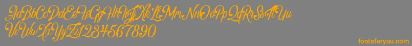 Crawley Demo Font – Orange Fonts on Gray Background