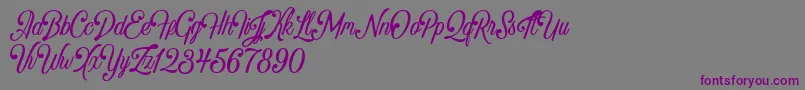 Шрифт Crawley Demo – фиолетовые шрифты на сером фоне