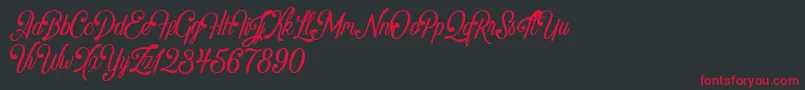 Crawley Demo Font – Red Fonts on Black Background