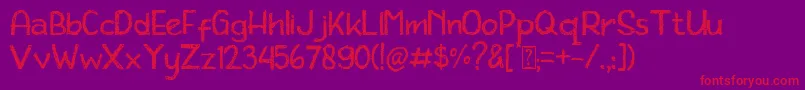 Crayone Font – Red Fonts on Purple Background