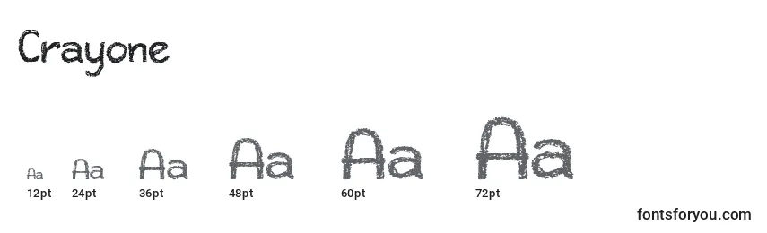 Размеры шрифта Crayone (124139)